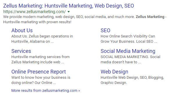 search engine result for marketing